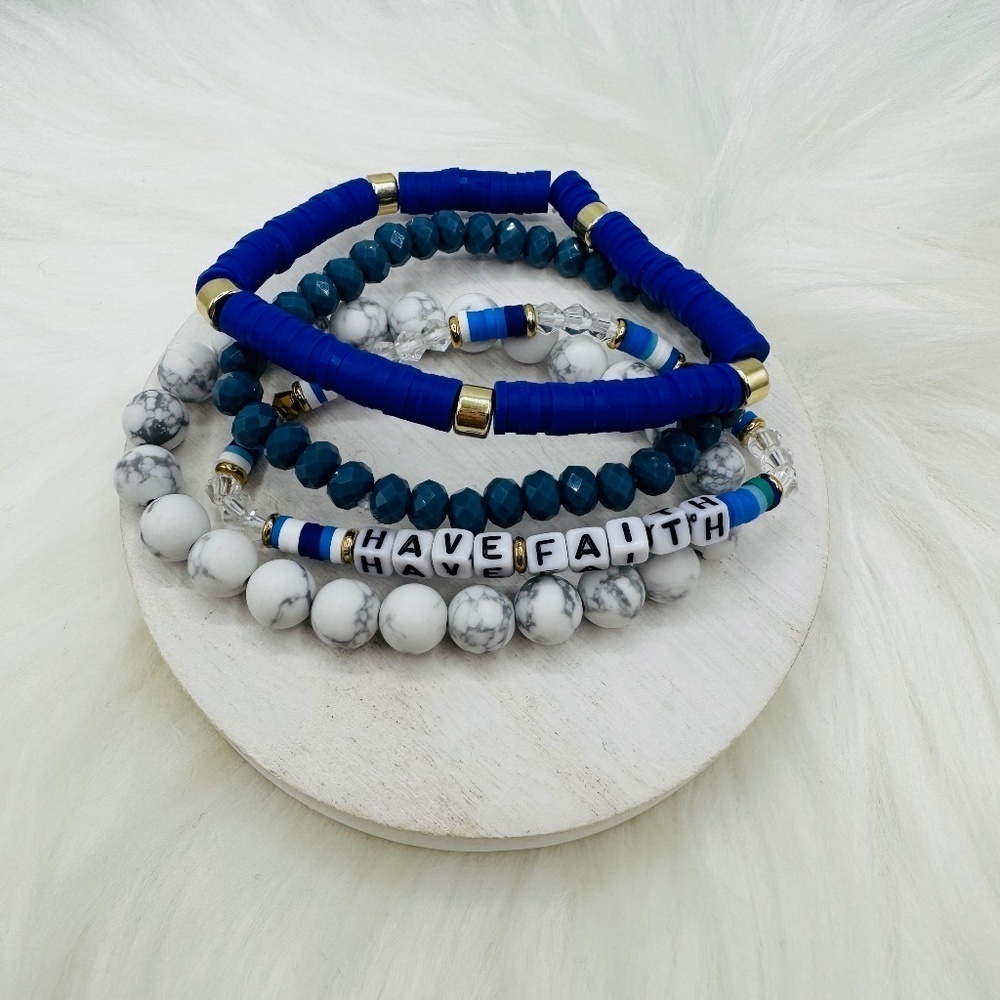 Have Faith Arm Candy Beaded Bracelet